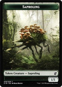Saproling // Morph Double-Sided Token [Commander 2019 Tokens] | The CG Realm