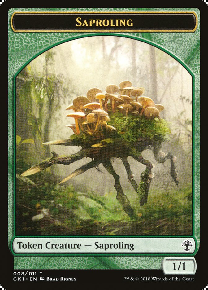 Saproling // Elf Knight Double-Sided Token [Guilds of Ravnica Guild Kit Tokens] | The CG Realm