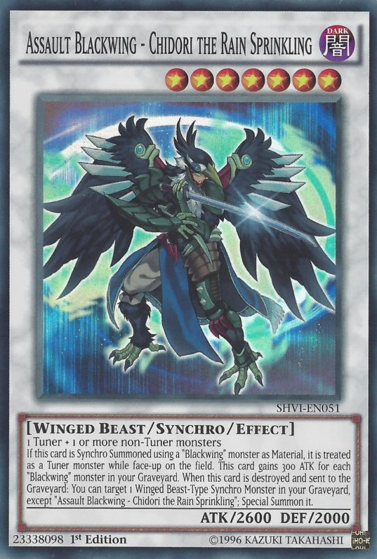 Assault Blackwing - Chidori the Rain Sprinkling [SHVI-EN051] Super Rare | The CG Realm