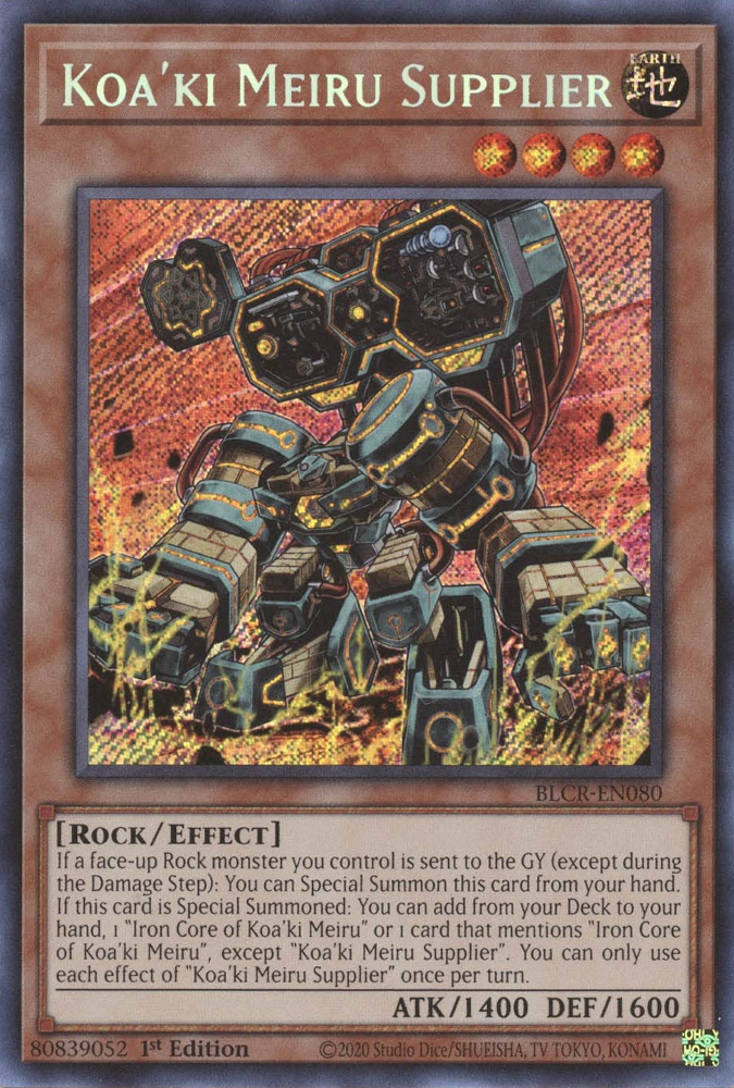 Koa'ki Meiru Supplier [BLCR-EN080] Secret Rare | The CG Realm