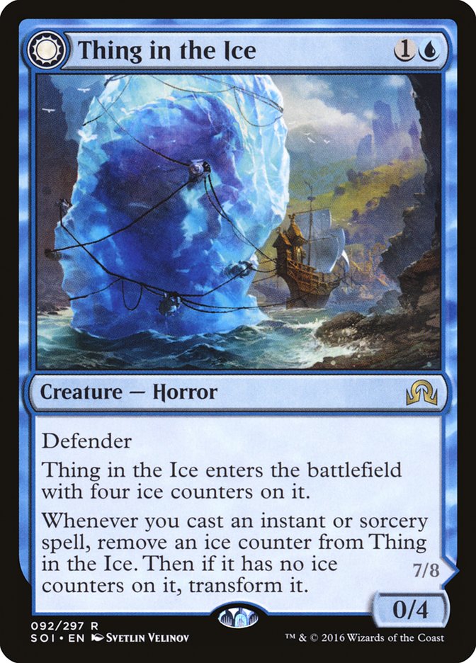 Thing in the Ice (SOI-092) - Shadows over Innistrad: (Double Faced Transform)