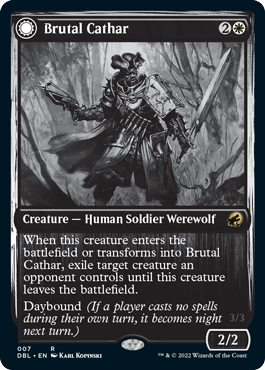 Brutal Cathar (DBL-007) - Innistrad: Double Feature: (Double Faced Transform)