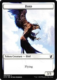 Bird (002) // Sculpture Double-Sided Token [Commander 2019 Tokens] | The CG Realm