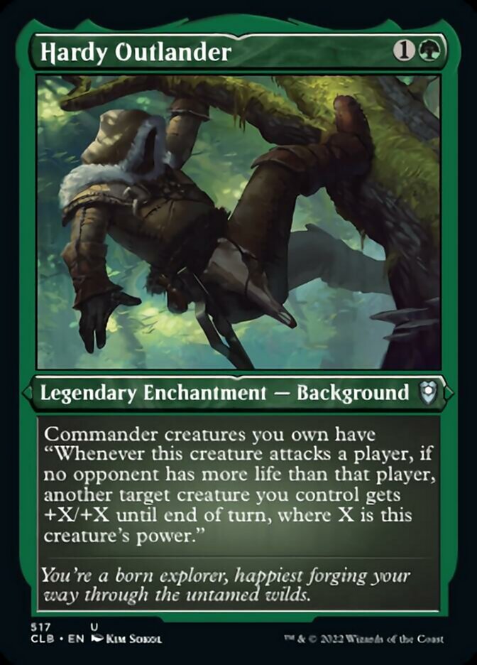 Hardy Outlander (Foil Etched) [Commander Legends: Battle for Baldur's Gate] | The CG Realm
