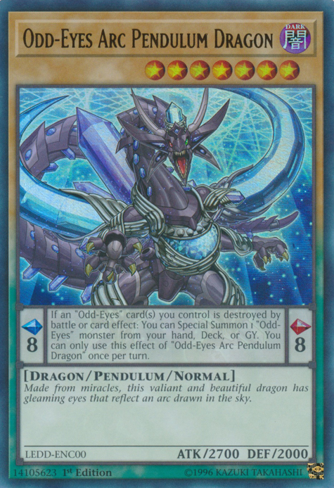 Odd-Eyes Arc Pendulum Dragon [LEDD-ENC00] Ultra Rare | The CG Realm