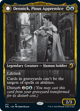 Dennick, Pious Apprentice (DBL-217) - Innistrad: Double Feature: (Double Faced Transform)