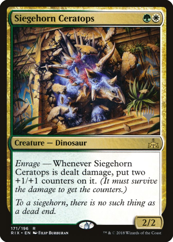 Siegehorn Ceratops (Promo Pack) [Rivals of Ixalan Promos] | The CG Realm