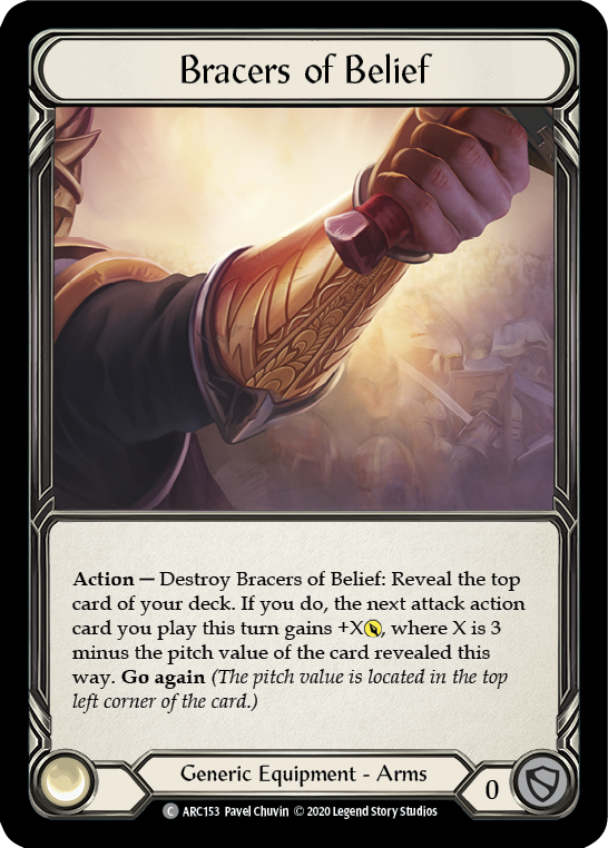 Bracers of Belief [U-ARC153] (Arcane Rising Unlimited)  Unlimited Rainbow Foil | The CG Realm