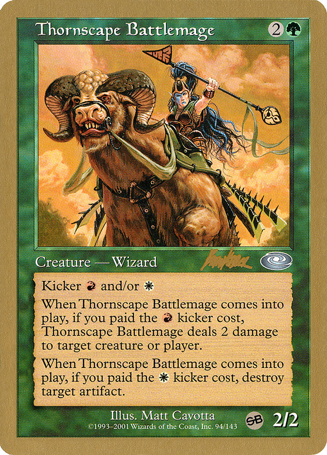 Thornscape Battlemage (Brian Kibler) (SB) [World Championship Decks 2002] | The CG Realm