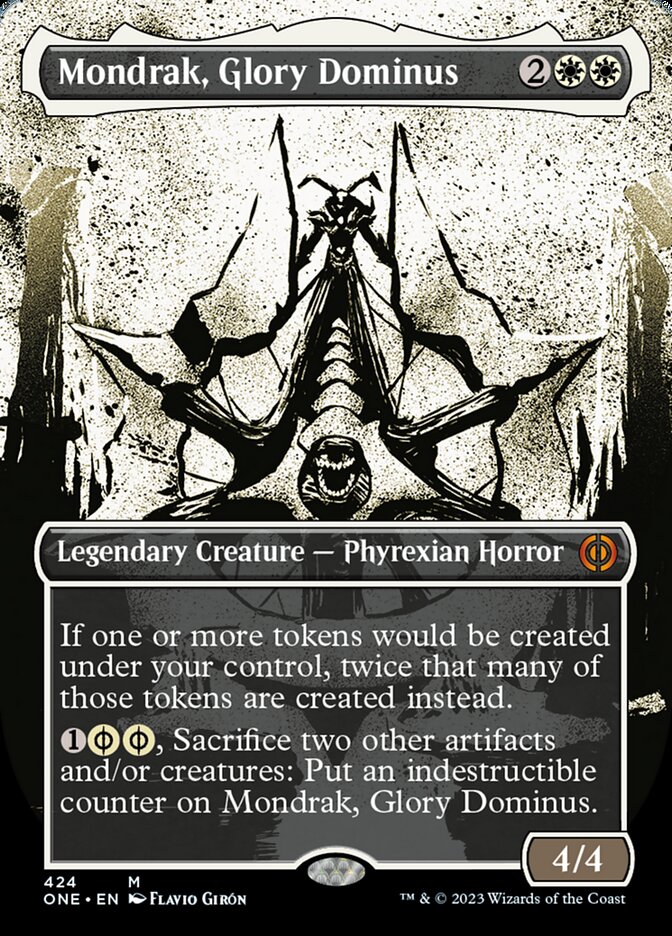 Mondrak, Glory Dominus (Borderless Ichor Step-and-Compleat Foil) [Phyrexia: All Will Be One] | The CG Realm