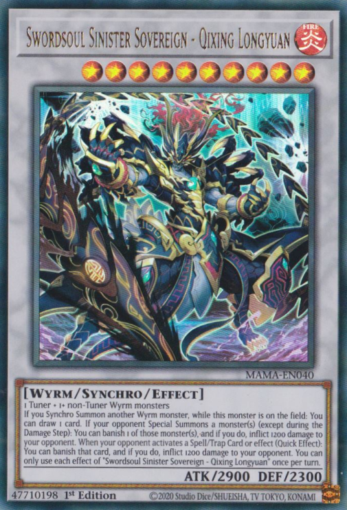 Swordsoul Sinister Sovereign - Qixing Longyuan [MAMA-EN040] Ultra Rare | The CG Realm