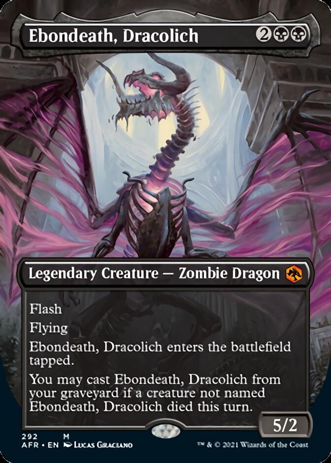 Ebondeath, Dracolich (Borderless Alternate Art) [Dungeons & Dragons: Adventures in the Forgotten Realms] | The CG Realm