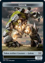Golem // Elf Warrior Double-Sided Token [Double Masters Tokens] | The CG Realm