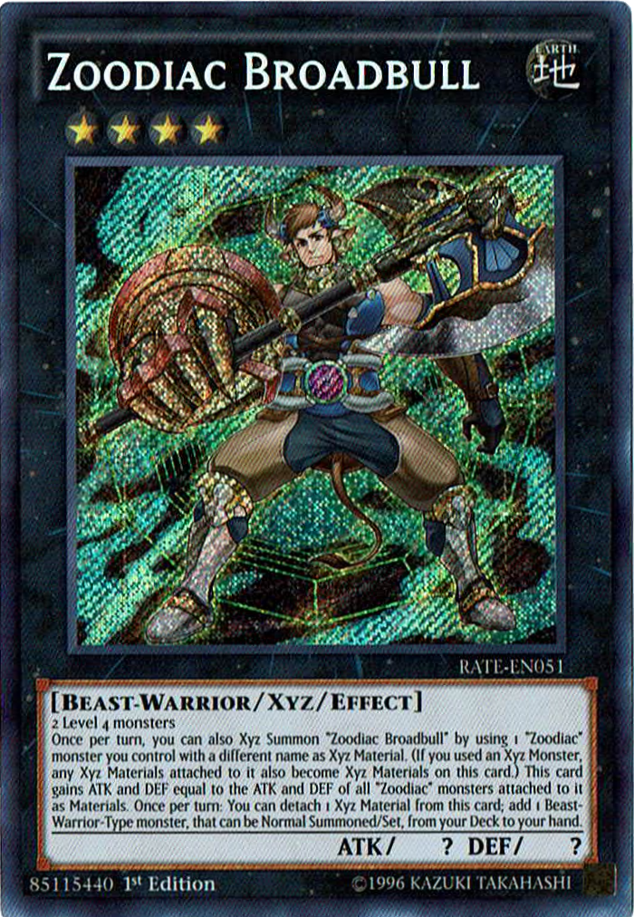 Zoodiac Broadbull [RATE-EN051] Secret Rare | The CG Realm