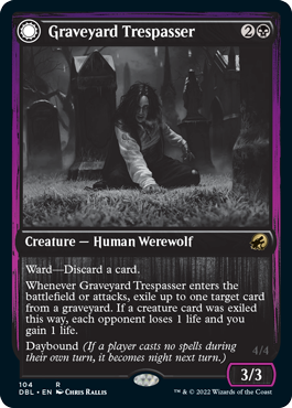 Graveyard Trespasser (DBL-104) - Innistrad: Double Feature: (Double Faced Transform)
