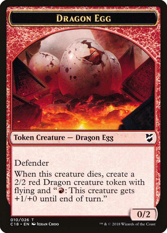 Dragon Egg Token [Commander 2018 Tokens] | The CG Realm