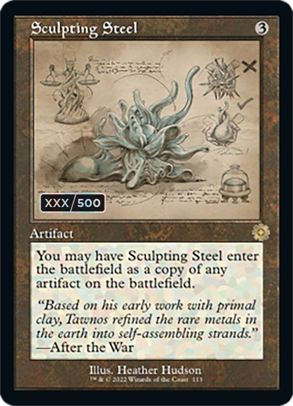 Sculpting Steel (Retro Schematic) (Serialized) [The Brothers' War Retro Artifacts] | The CG Realm
