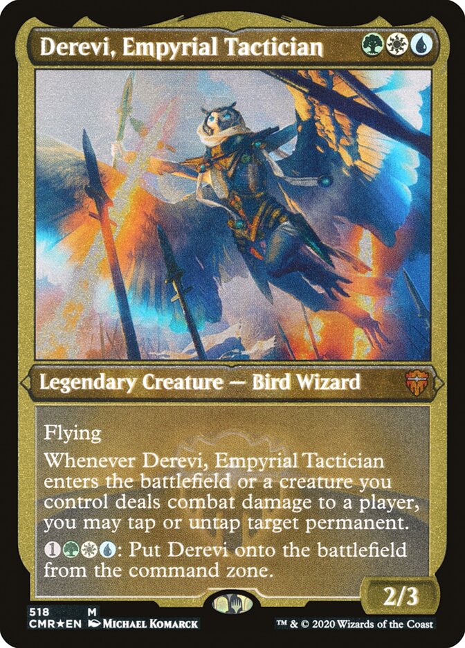 Derevi, Empyrial Tactician (Etched) [Commander Legends] | The CG Realm