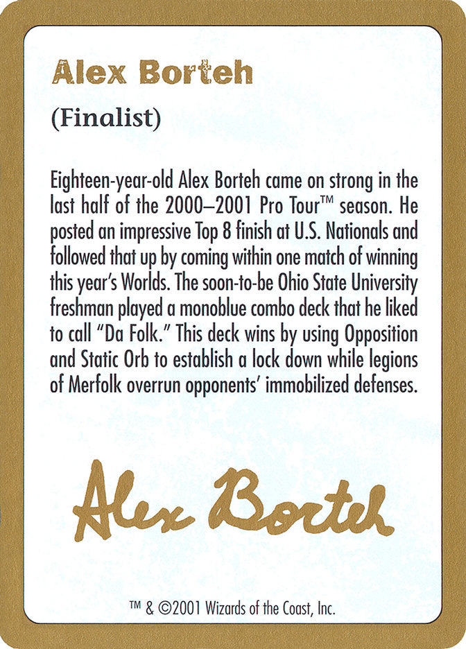 Alex Borteh Bio [World Championship Decks 2001] | The CG Realm
