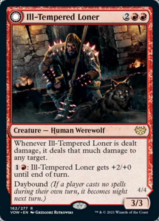 Ill-Tempered Loner (VOW-162) - Innistrad: Crimson Vow: (Double Faced Transform)