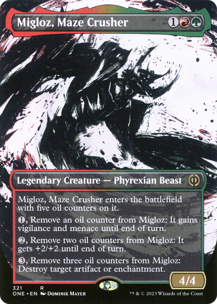 Migloz, Maze Crusher (Borderless Ichor) [Phyrexia: All Will Be One] | The CG Realm