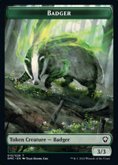 Saproling // Badger Double-Sided Token [Dominaria United Tokens] | The CG Realm
