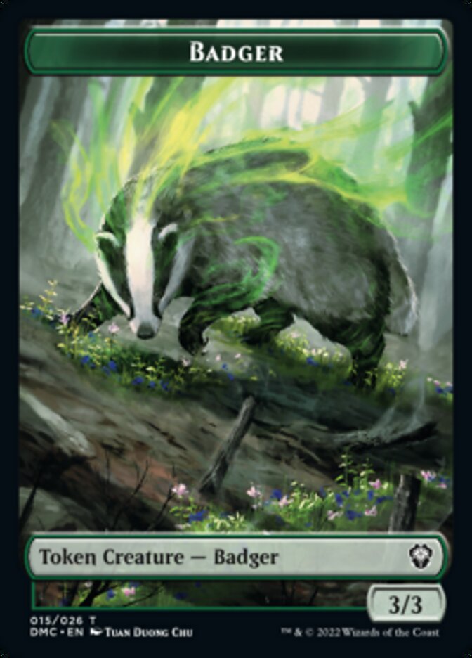 Bird (002) // Badger Double-Sided Token [Dominaria United Tokens] | The CG Realm