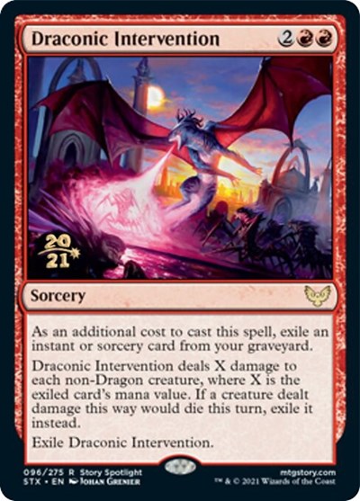 Draconic Intervention [Strixhaven: School of Mages Prerelease Promos] | The CG Realm