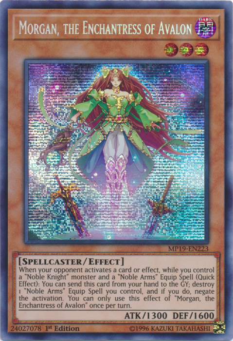 Morgan, the Enchantress of Avalon [MP19-EN223] Prismatic Secret Rare | The CG Realm
