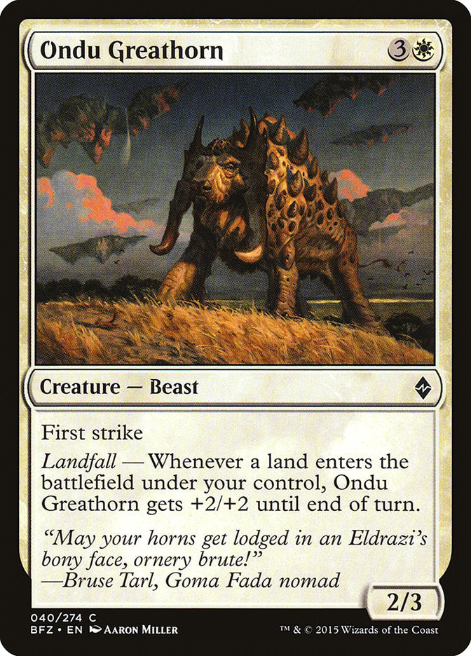 Ondu Greathorn [Battle for Zendikar] | The CG Realm