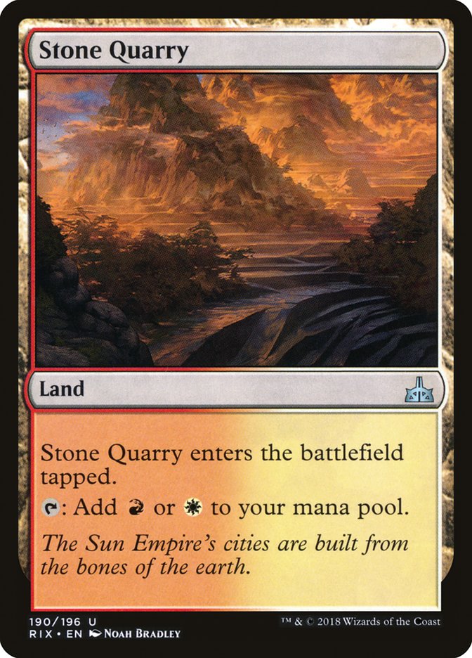 Stone Quarry [Rivals of Ixalan] | The CG Realm