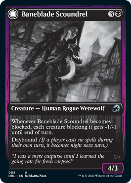 Baneblade Scoundrel (DBL-085) - Innistrad: Double Feature: (Double Faced Transform)