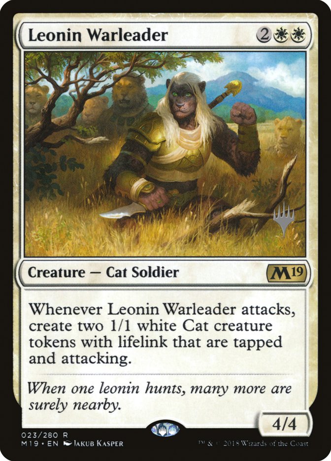 Leonin Warleader (Promo Pack) [Core Set 2019 Promos] | The CG Realm