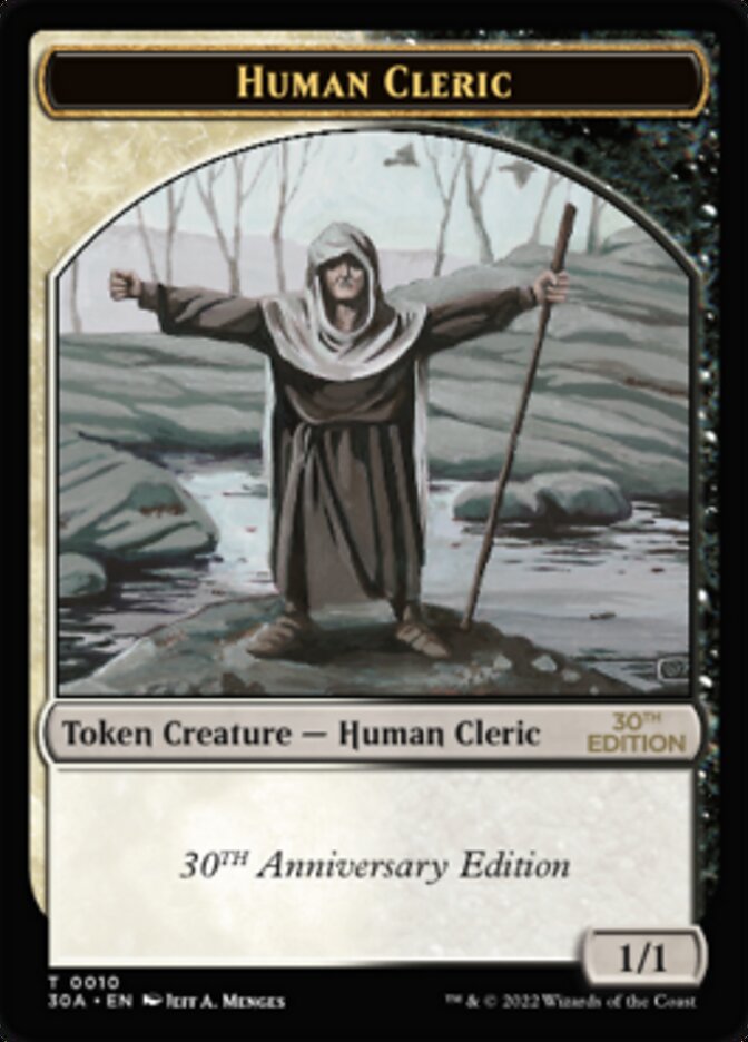 Human Cleric Token (30A-010) - 30th Anniversary Tokens