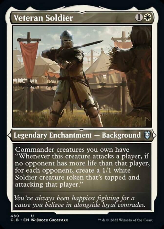 Veteran Soldier (Foil Etched) [Commander Legends: Battle for Baldur's Gate] | The CG Realm