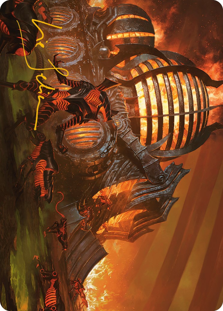 Urabrask's Forge Art Card (Gold-Stamped Signature) [Phyrexia: All Will Be One Art Series] | The CG Realm