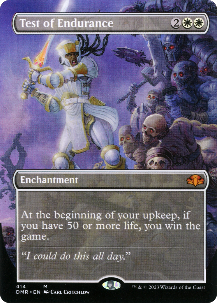Test of Endurance (Borderless Alternate Art) [Dominaria Remastered] | The CG Realm