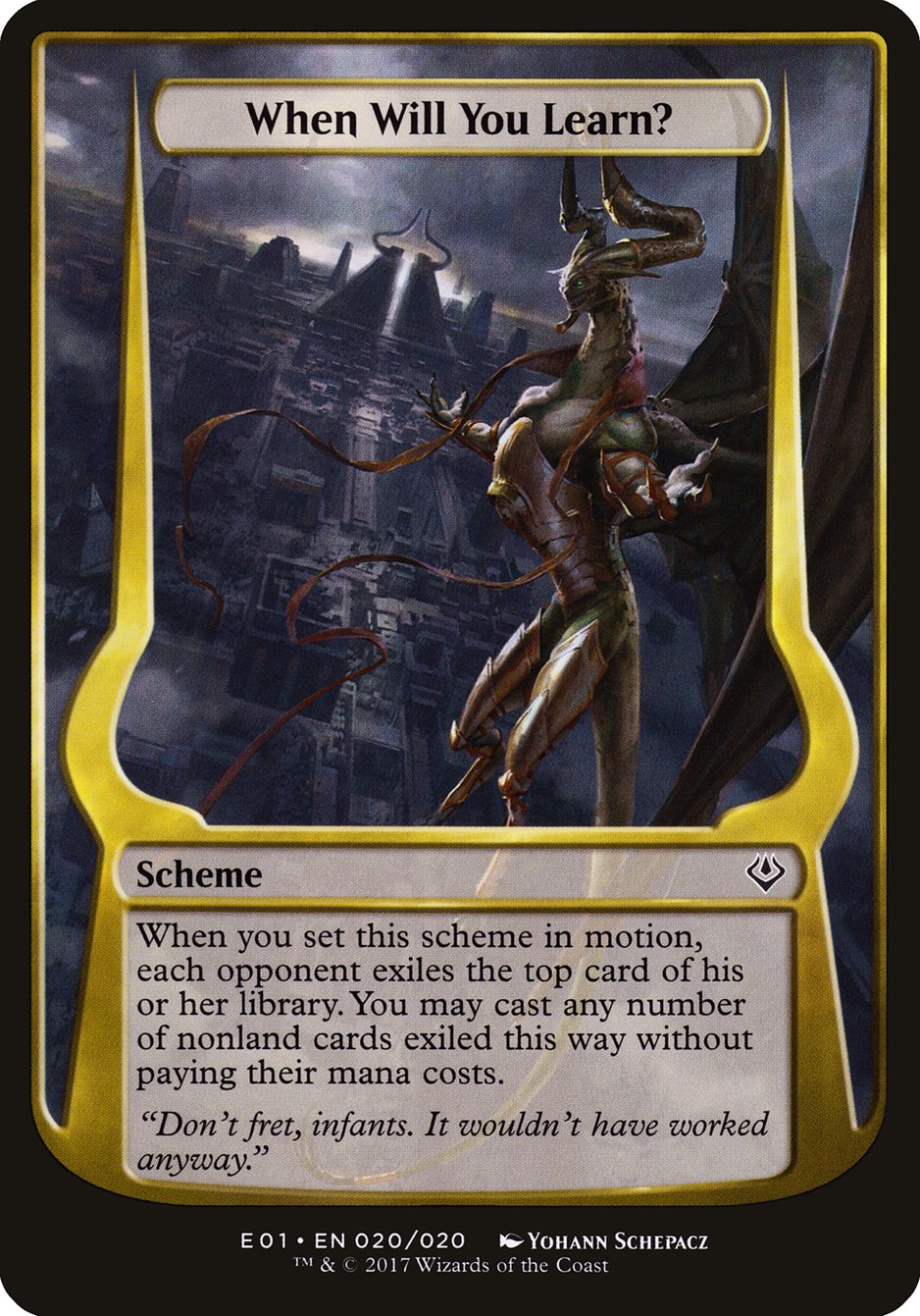 When Will You Learn? (Schemes) [Archenemy: Nicol Bolas Schemes] | The CG Realm
