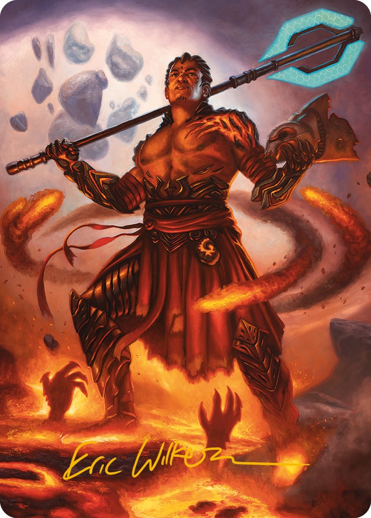 Koth, Fire of Resistance Art Card (Gold-Stamped Signature) [Phyrexia: All Will Be One Art Series] | The CG Realm
