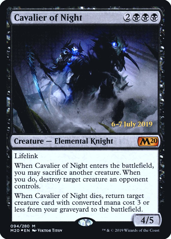 Cavalier of Night [Core Set 2020 Prerelease Promos] | The CG Realm