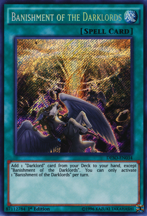 Banishment of the Darklords [DESO-EN034] Secret Rare | The CG Realm