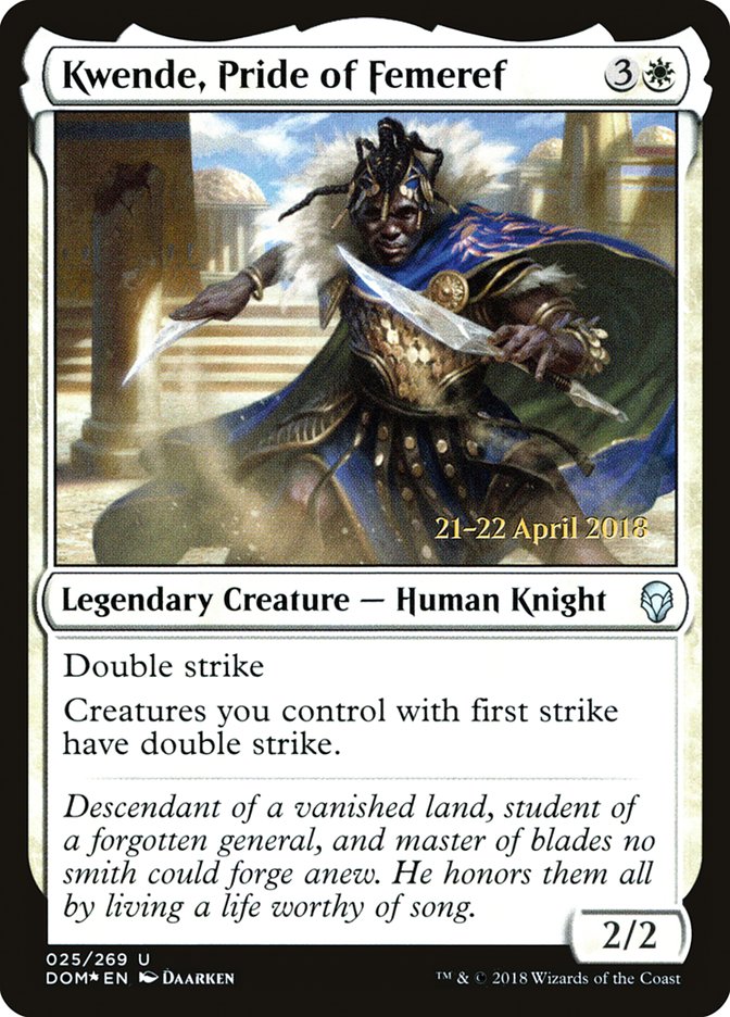 Kwende, Pride of Femeref [Dominaria Prerelease Promos] | The CG Realm