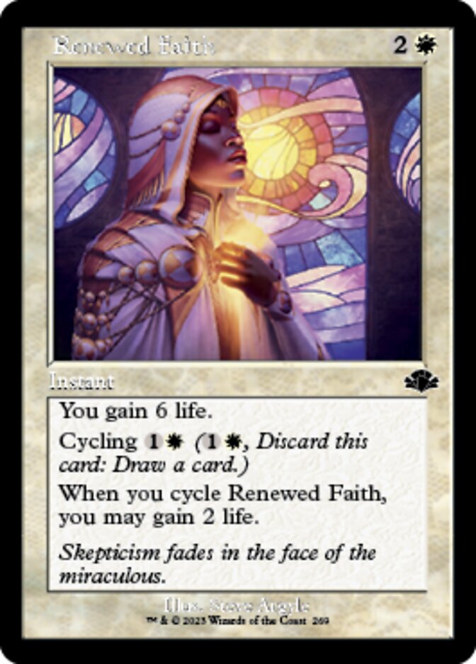 Renewed Faith (Retro) [Dominaria Remastered] | The CG Realm