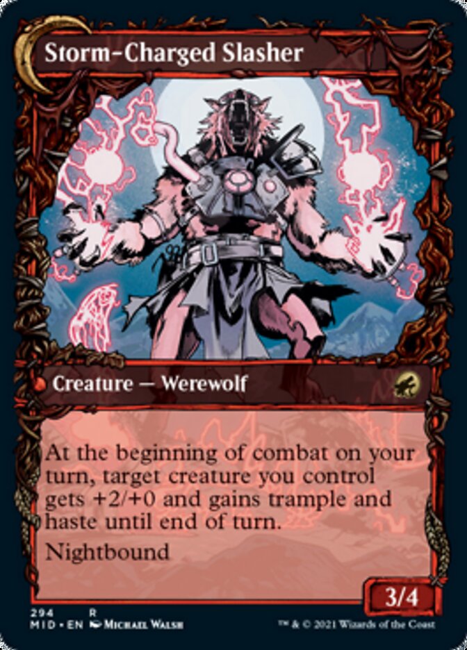 Reckless Stormseeker (Showcase) (MID-294) - Innistrad: Midnight Hunt: (Showcase, Double Faced Transform)