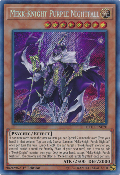 Mekk-Knight Purple Nightfall [EXFO-EN020] Secret Rare | The CG Realm