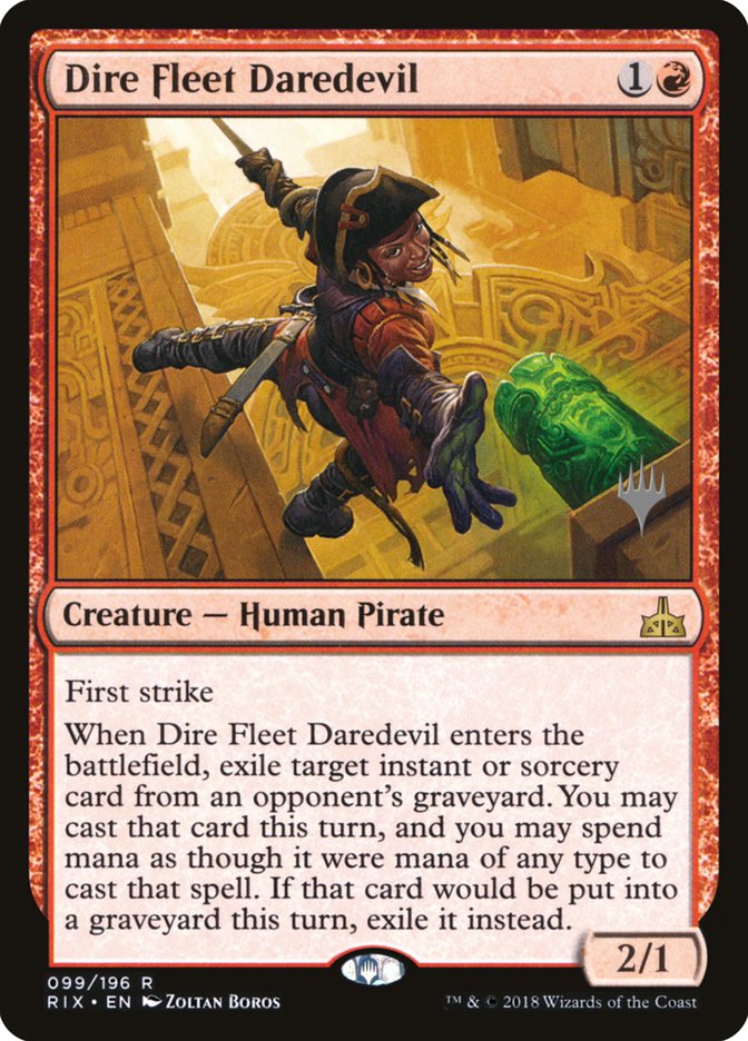 Dire Fleet Daredevil (Promo Pack) [Rivals of Ixalan Promos] | The CG Realm