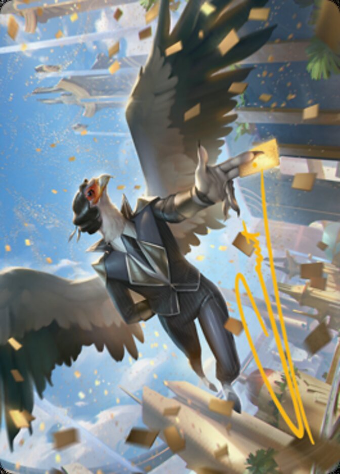 Skyboon Evangelist Art Card (Gold-Stamped Signature) [Streets of New Capenna Art Series] | The CG Realm