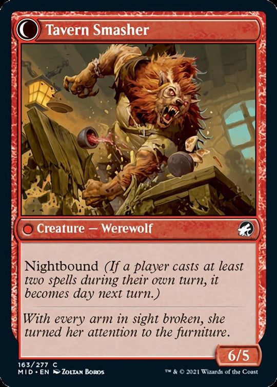Tavern Ruffian (MID-163) - Innistrad: Midnight Hunt: (Double Faced Transform)