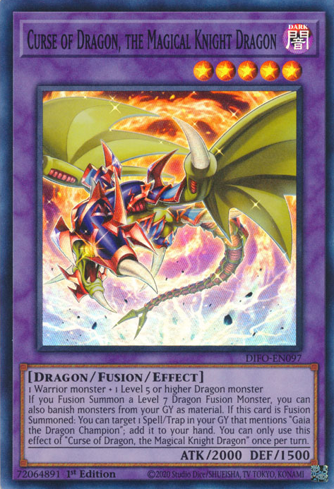 Curse of Dragon, the Magical Knight Dragon [DIFO-EN097] Super Rare | The CG Realm
