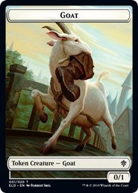 Goat // Food (15) Double-Sided Token [Throne of Eldraine Tokens] | The CG Realm